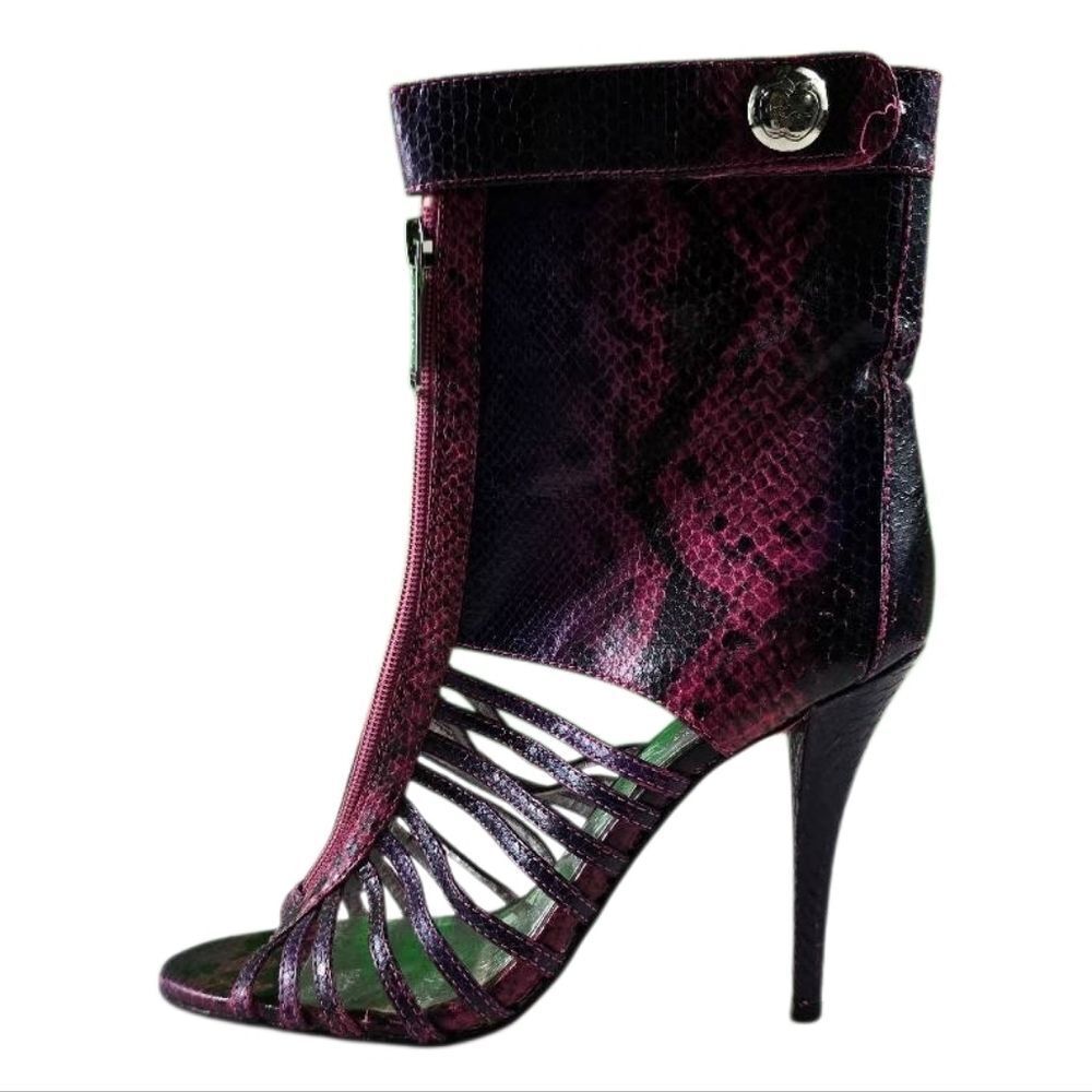 Apple Bottoms Purple Snakeskin Heels
